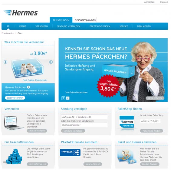 Startseite myHermes.de