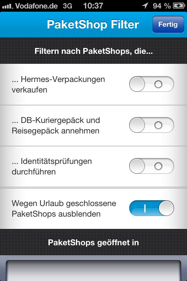 iPhone4 - PaketShop Filter